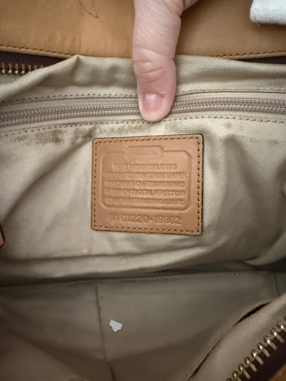 Coach Legacy Leather Satchel Colorblock Tan Cream Brown Tassel Shoulder Bag - Picture 5 of 7